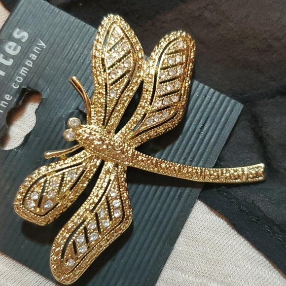 Liz Claiborne Composites gold tone brooch pin NEW - Picture 2 of 4